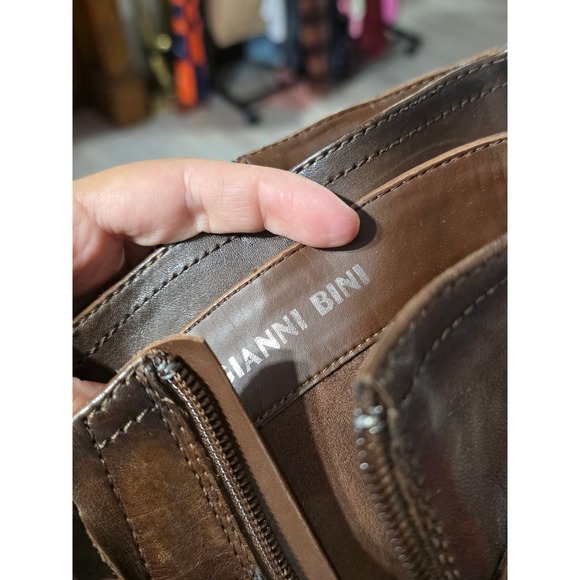 Gianni Bini Brown Ankle Boots Booties Women's Size 7M - Picture 13 of 13